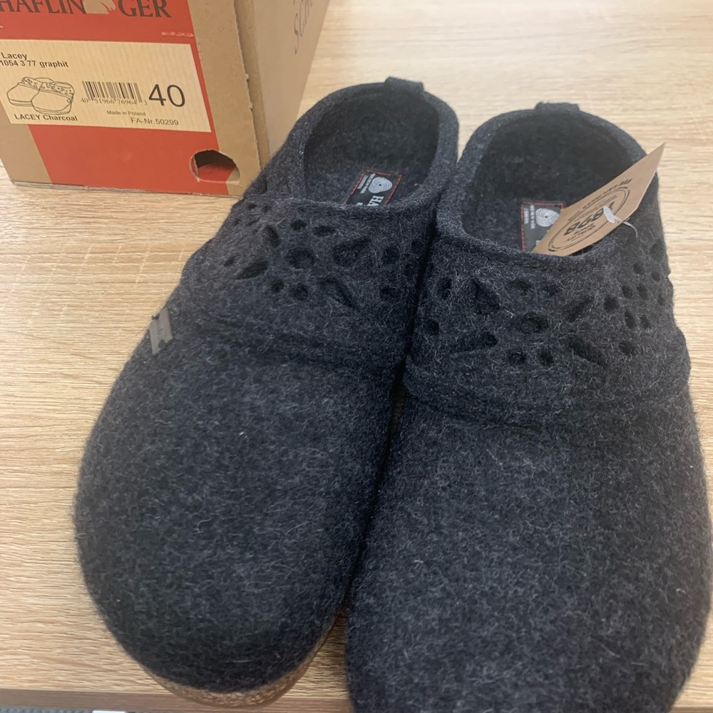 Haflinger Lacey Char Clogs/Slippers, Sz 40 (US 9)